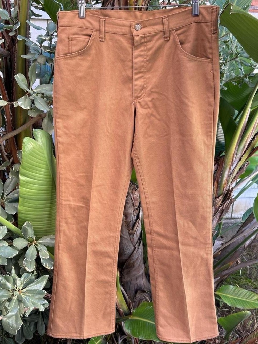 Vintage 1970s Lee Riders Brown Bootcut Jeans Talon 42 USA 36x31